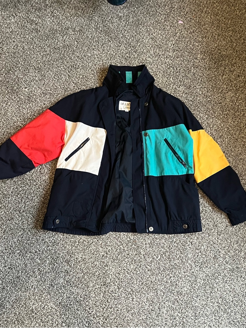 Mulberry Windbreaker Jacket - Navy Multi
